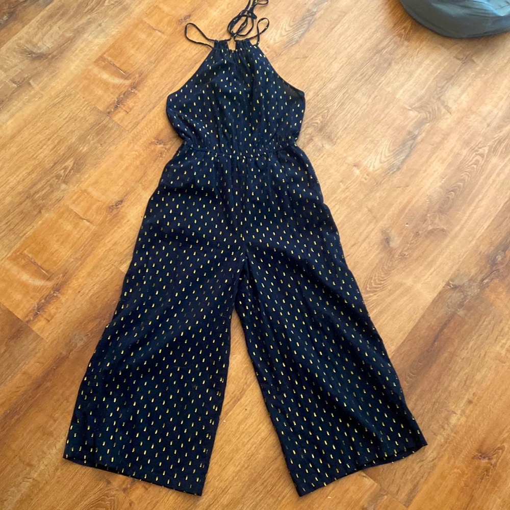 🌲 Black/Gold Light cotton jumpsuit